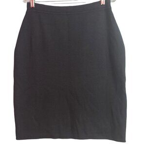 Sutton Studio womans 100% wool black skirt size large
